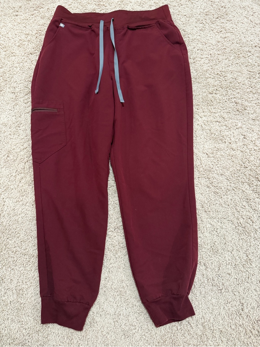 FIGS Burgundy Jogger Scrub Pants L/P
